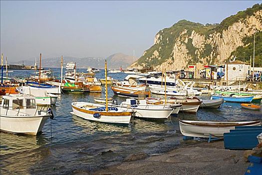 船,码头,大,卡普里岛,坎帕尼亚区,意大利