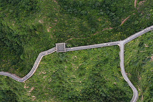 金山岭长城航拍全景