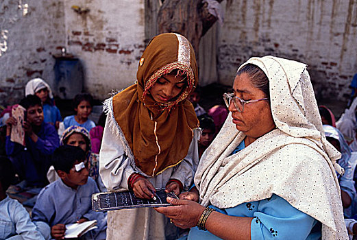 社交,小学,乡村,靠近,拉合尔,旁遮普,省,巴基斯坦,五月,2005年