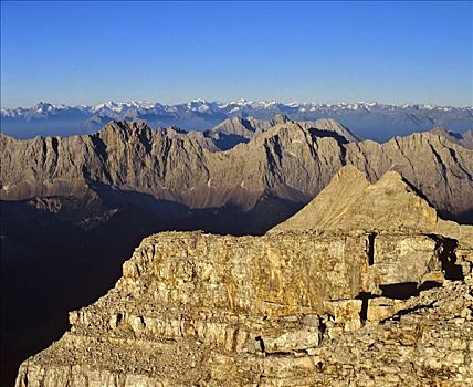 风景,山脊,提洛尔,奥地利